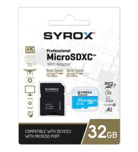 Syrox MC32 32GB Hafıza Kartı Micro SDHC + Adaptörlü