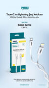 Phixi Basic CB412L Type-C to Lightning USB Şarj Kablosu - Görsel 3