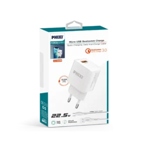 Phixi Force Akım Korumalı Mikro Şarj Seti 22.5W