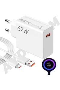 Glr Tech 67 Watt Turbo Max Hızlı Şarj Aleti + Type C Usb kablo