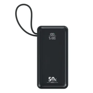 HEPU HP-255 50.000 mAh Süper Kapasiteli 22.5W PD Hızlı Şarjlı Powerbank – 3 Kablolu LED Göstergeli